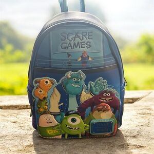 Loungefly Monsters University Scare Games Mini Backpack - Blue